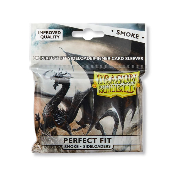 Pop Weasel Image of Sleeves - Dragon Shield - Perfect Fit SIDELOADER 100/pack Smoke
