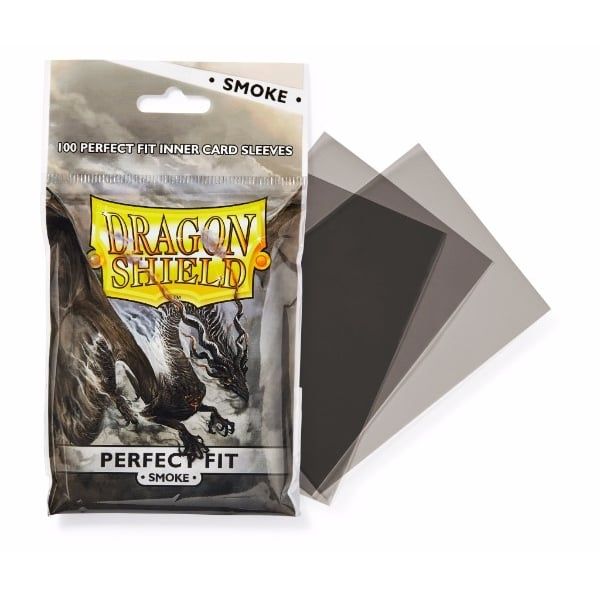 Pop Weasel Image of Sleeves - Dragon Shield - Perfect Fit 100/pack Smoke - TCG Accessories - Image - Pop Weasel