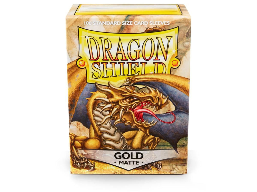 Pop Weasel Image of Sleeves - Dragon Shield - Box 100 - Gold MATTE - TCG Accessories - Image - Pop Weasel