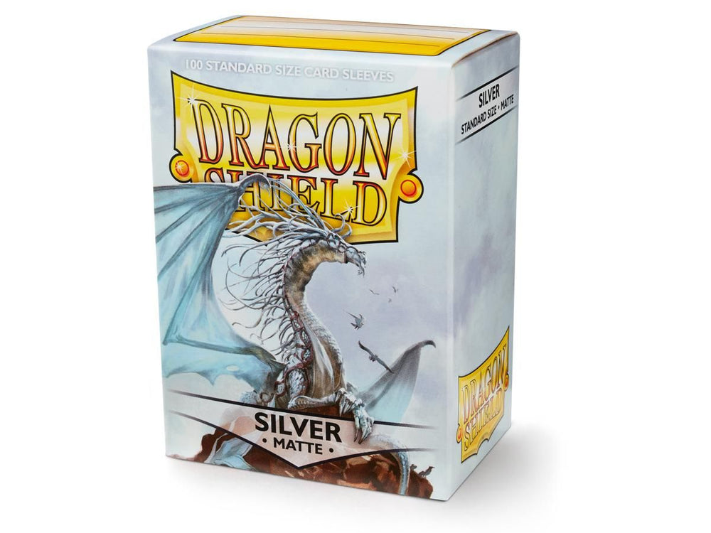 Pop Weasel Image of Sleeves - Dragon Shield - Box 100 - Silver MATTE - TCG Accessories - Image - Pop Weasel