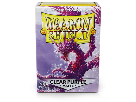 Pop Weasel Image of Sleeves - Dragon Shield - Box 100 - Clear Purple MATTE