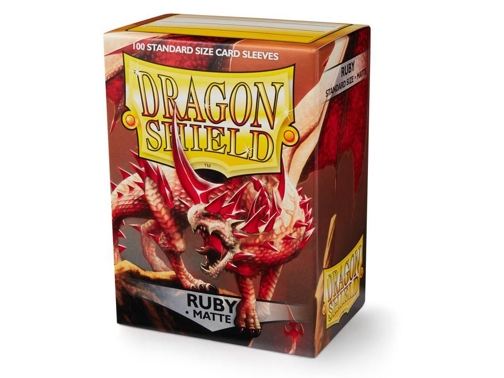 Pop Weasel Image of Sleeves - Dragon Shield - Box 100 - Ruby MATTE - TCG Accessories - Image - Pop Weasel