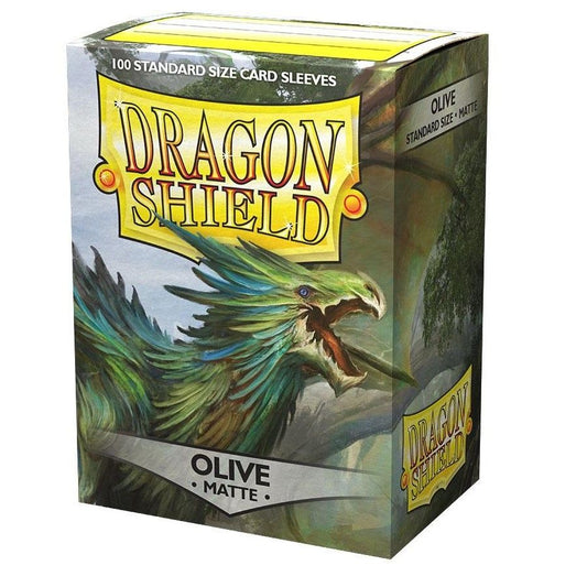 Pop Weasel Image of Sleeves - Dragon Shield - Box 100 - Olive MATTE