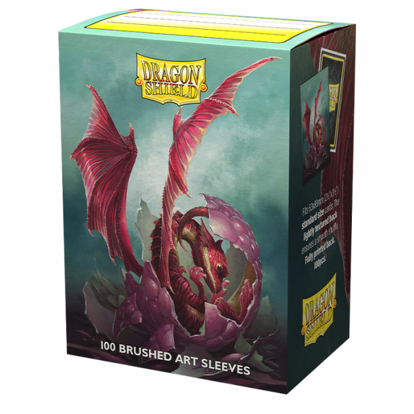 Pop Weasel Image of Sleeves - Dragon Shield - Box 100 - Brushed Art - Baby Dragon Wyngs