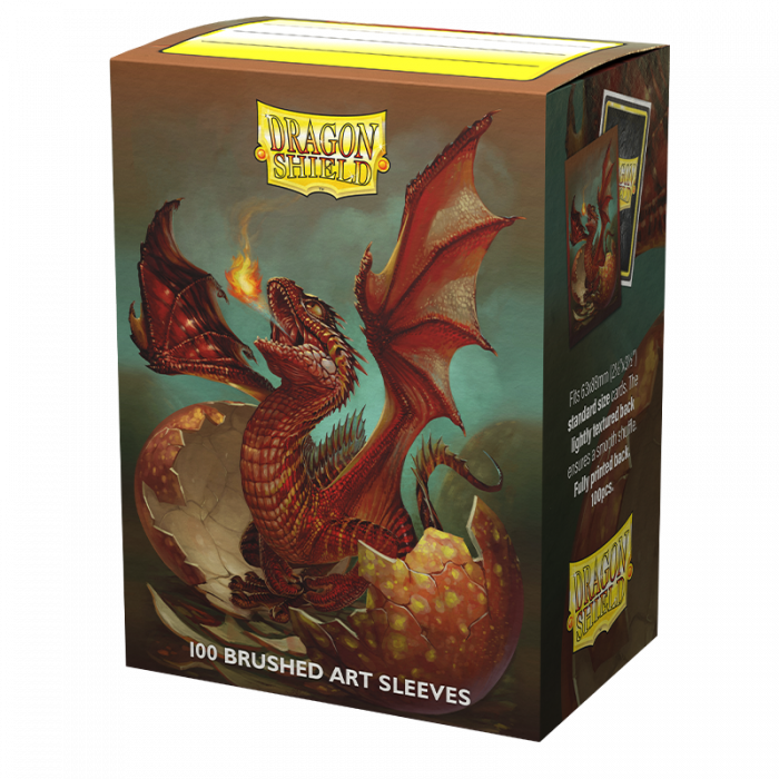 Pop Weasel Image of Sleeves - Dragon Shield - Box 100 - Brushed Art - Baby Dragon Sparky - TCG Accessories - Image - Pop Weasel