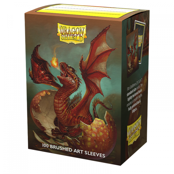 Pop Weasel Image of Sleeves - Dragon Shield - Box 100 - Brushed Art - Baby Dragon Sparky