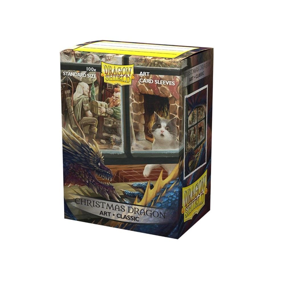 Pop Weasel Image of Sleeves - Dragon Shield - Box 100 - Art - Christmas Dragon - TCG Accessories - Image - Pop Weasel