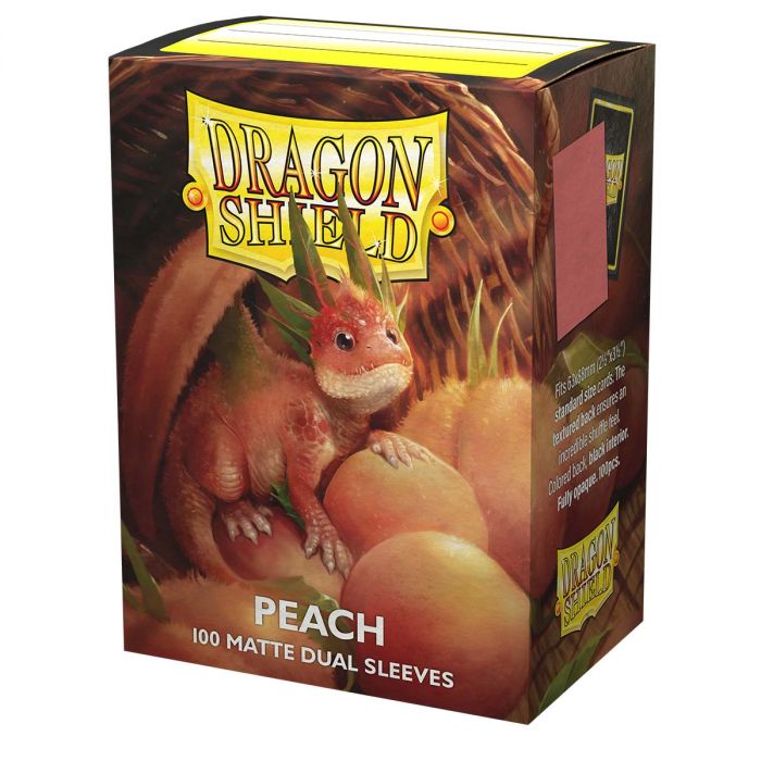 Pop Weasel Image of Sleeves - Dragon Shield - Box 100 - Standard Size Dual Matte Peach Piip - TCG Accessories - Image - Pop Weasel