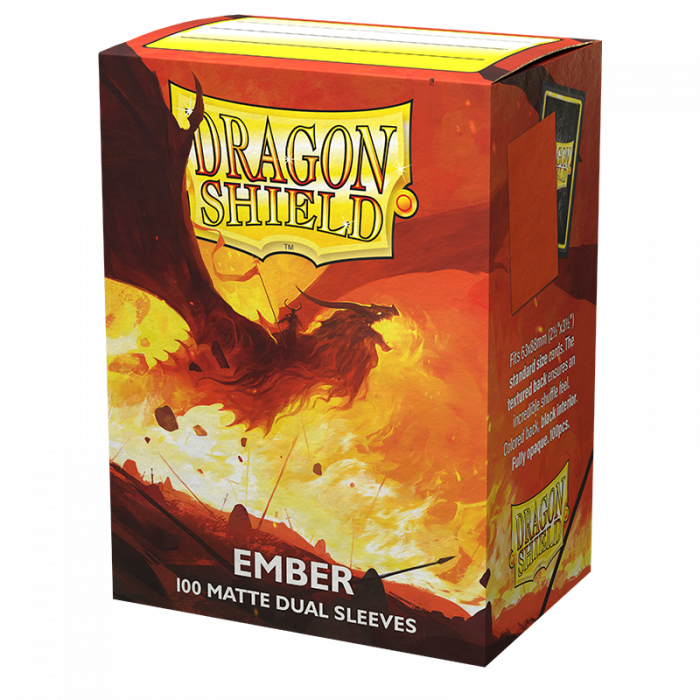 Pop Weasel Image of Sleeves - Dragon Shield - Box 100 - Standard Size Dual Matte Ember - TCG Accessories - Image - Pop Weasel