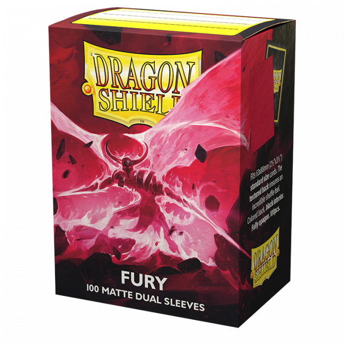 Pop Weasel Image of Sleeves - Dragon Shield - Box 100 - Standard Size Dual Matte Fury - TCG Accessories - Image - Pop Weasel