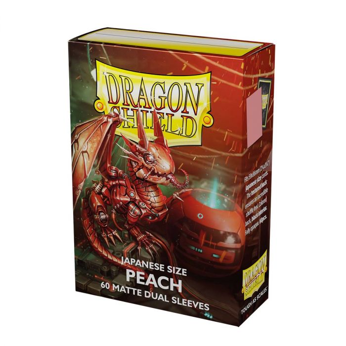 Pop Weasel Image of Sleeves - Dragon Shield Japanese - Box 60 - Dual Matte Peach Piip - TCG Accessories - Image - Pop Weasel