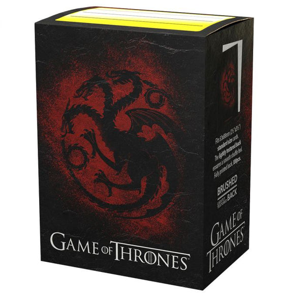 Pop Weasel Image of Sleeves - Dragon Shield - Box 100 - Brushed Art - Game of Thrones House Targaryen