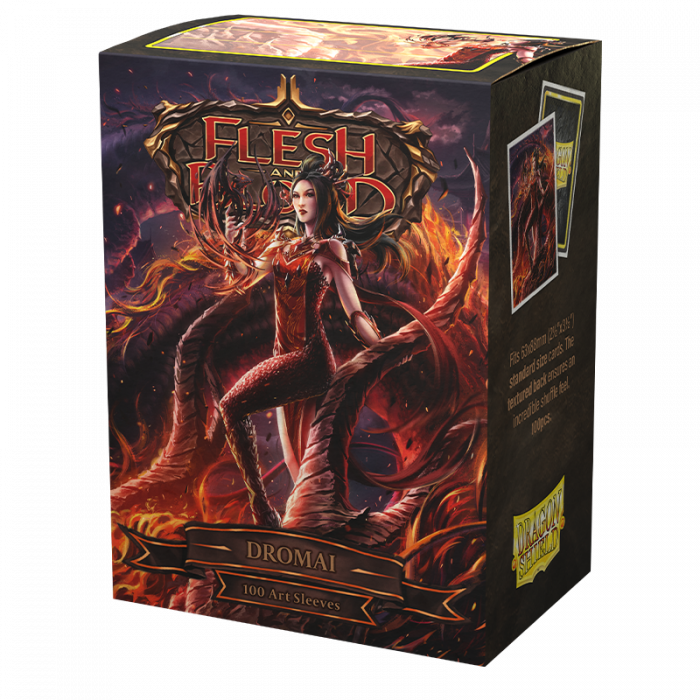 Pop Weasel Image of Sleeves - Dragon Shield - Box 100 - Matte Art - Flesh and Blood Uprising Dromai - TCG Accessories - Image - Pop Weasel