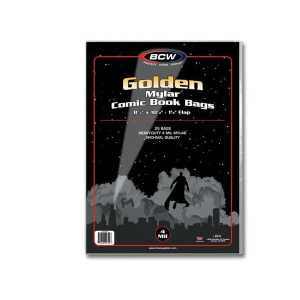 BCW Golden Comic Mylar Archivals - 4 MIL (25 Pack)