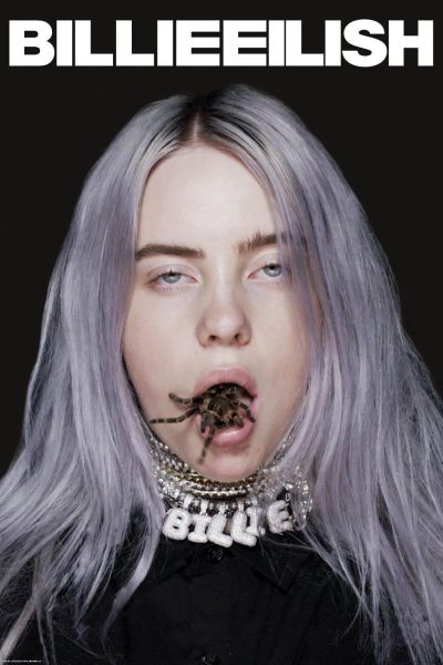 Pop Weasel Image of Billie Eilish Spider Mouth Poster