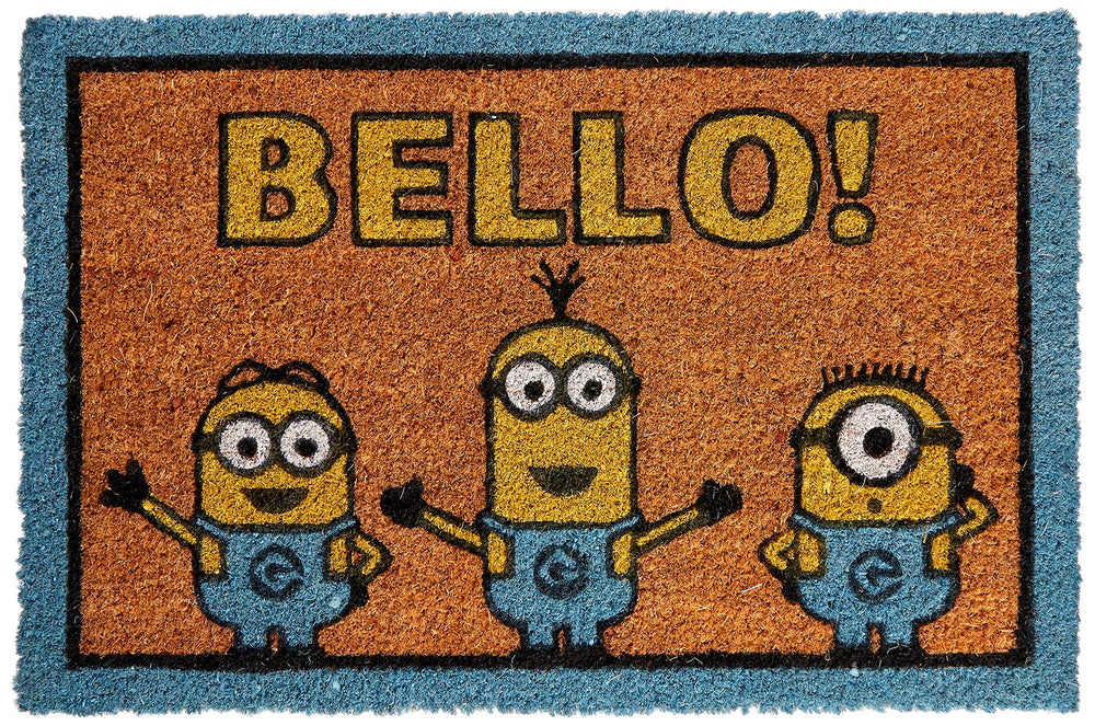 Licensed Doormat - Minions (Bello!) - Door Mat - Image - Pop Weasel