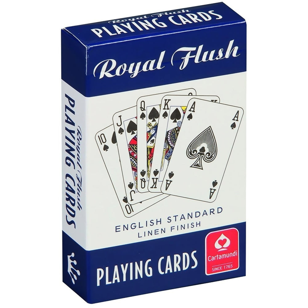 Cartamundi Royal Flush Playing Cards Blue - Card Game - Image - Pop Weasel