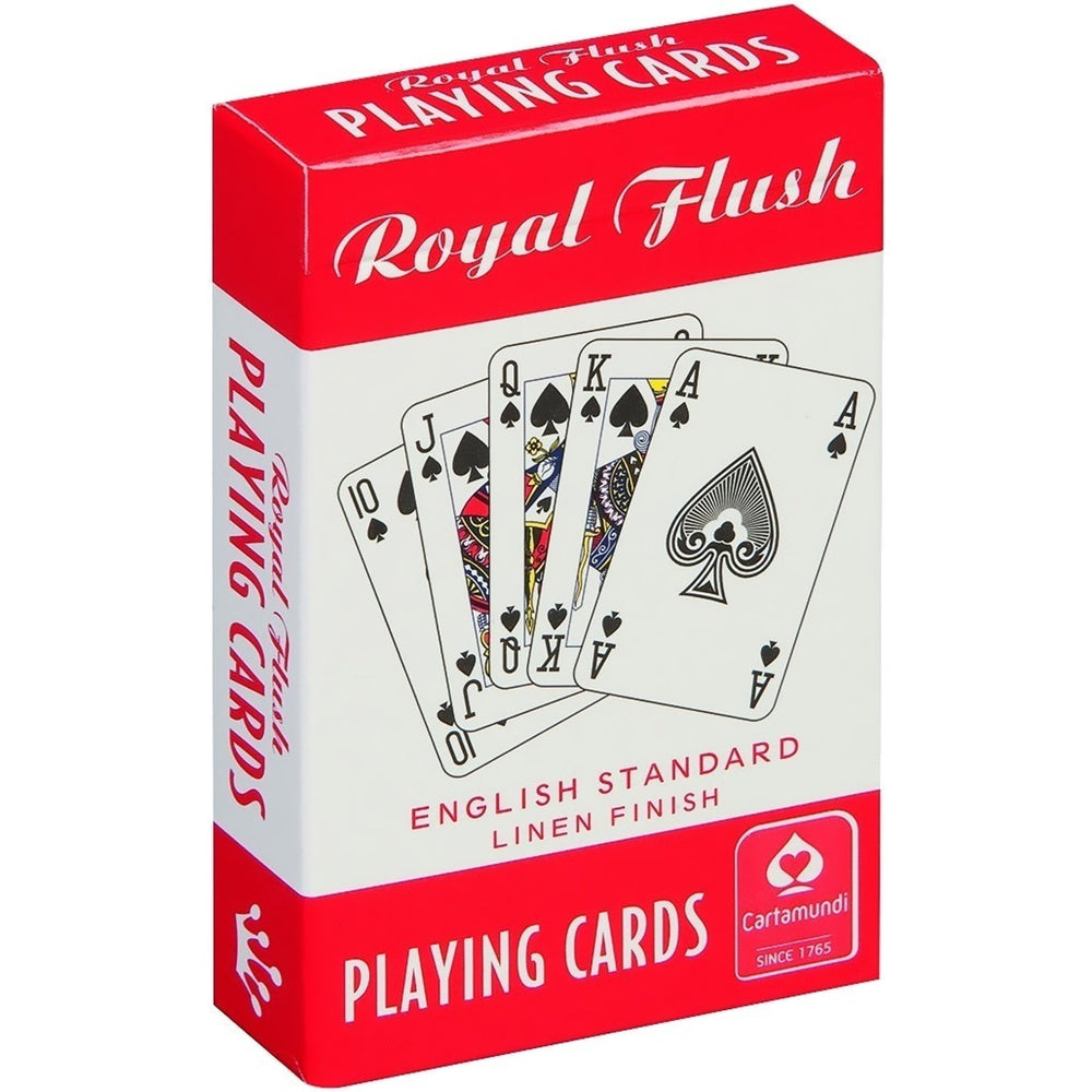 Cartamundi Royal Flush Playing Cards Red - Card Game - Image - Pop Weasel