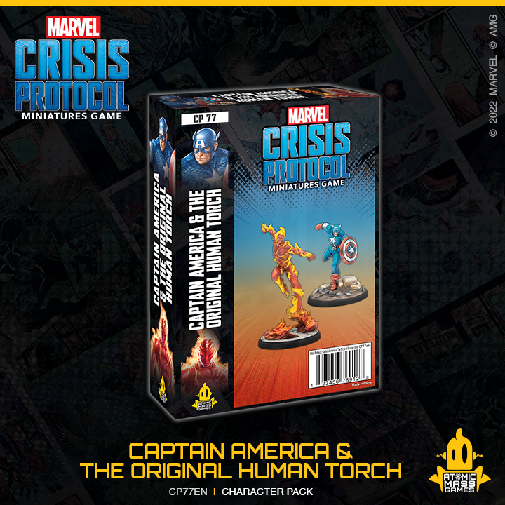 Pop Weasel Image of Marvel Crisis Protocol Miniatures Game Captain America & The Original Human Torch - Board Games - Image - Pop Weasel