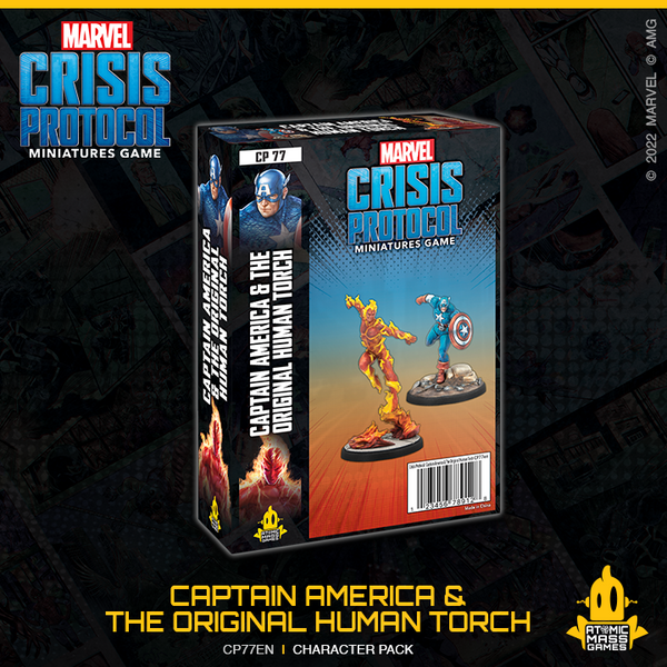 Pop Weasel Image of Marvel Crisis Protocol Miniatures Game Captain America & The Original Human Torch