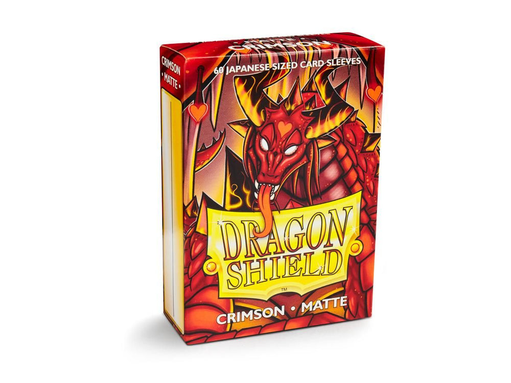 Pop Weasel Image of Sleeves - Dragon Shield Japanese - Box 60 - Crimson Matte - TCG Accessories - Image - Pop Weasel