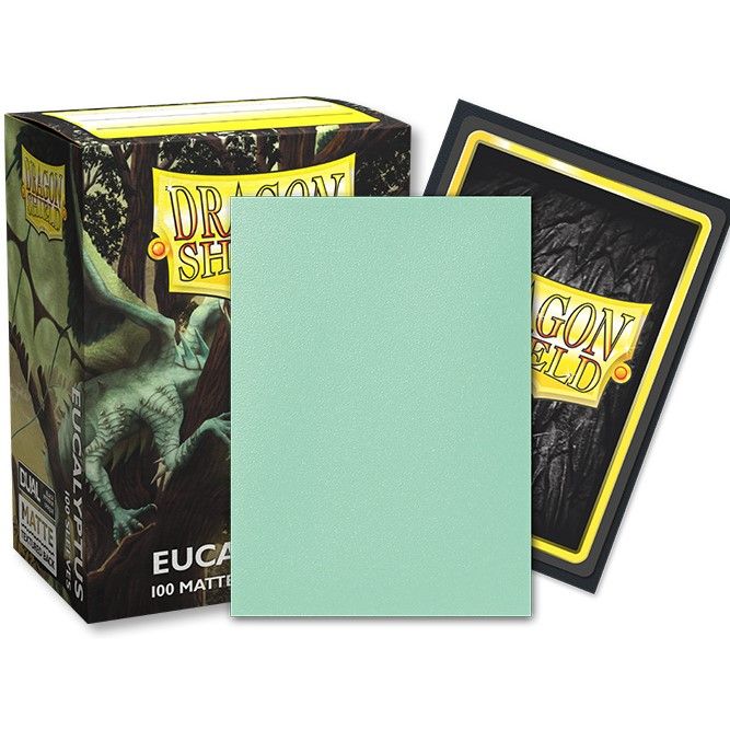 Pop Weasel Image of Sleeves - Dragon Shield - Box 100 - Standard Size Dual Matte Eucalyptus Green Lehel - TCG Accessories - Image - Pop Weasel