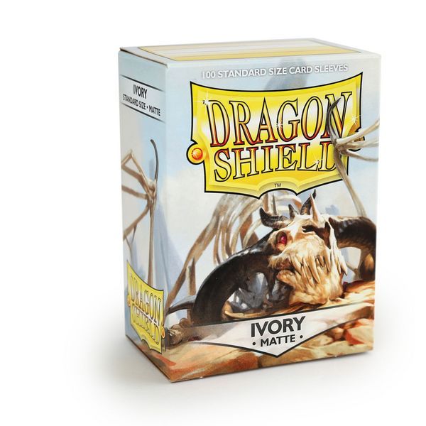 Pop Weasel Image of Sleeves - Dragon Shield - Box 100 - Ivory MATTE - TCG Accessories - Image - Pop Weasel