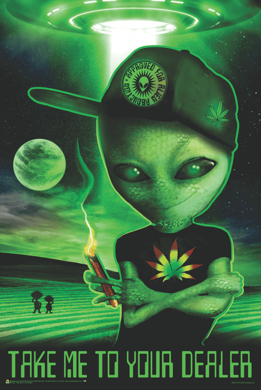 Take Me To Your Dealer Alien Poster