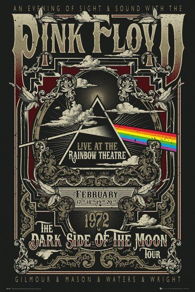 Pop Weasel Image of Pink Floyd - Rainbow Theatre Poster