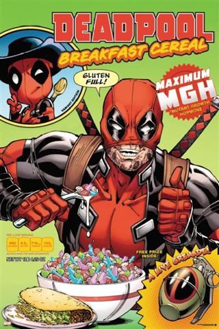 Pop Weasel Image of Deadpool Cereal Poster