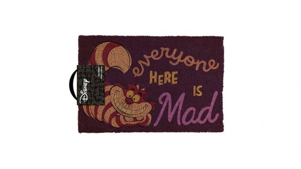 Licensed Doormat - Alice in Wonderland Everyone Here Is Mad