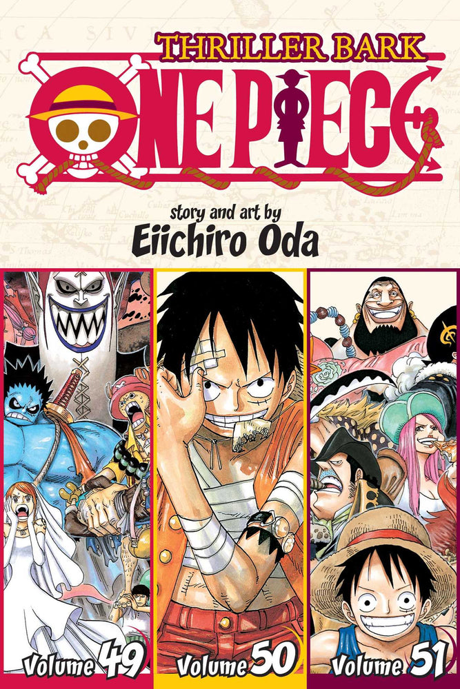 Front Cover One Piece (Omnibus Edition), Vol. 17 Includes vols. 49, 50 & 51 ISBN 9781421583372 - Manga - Image - Pop Weasel