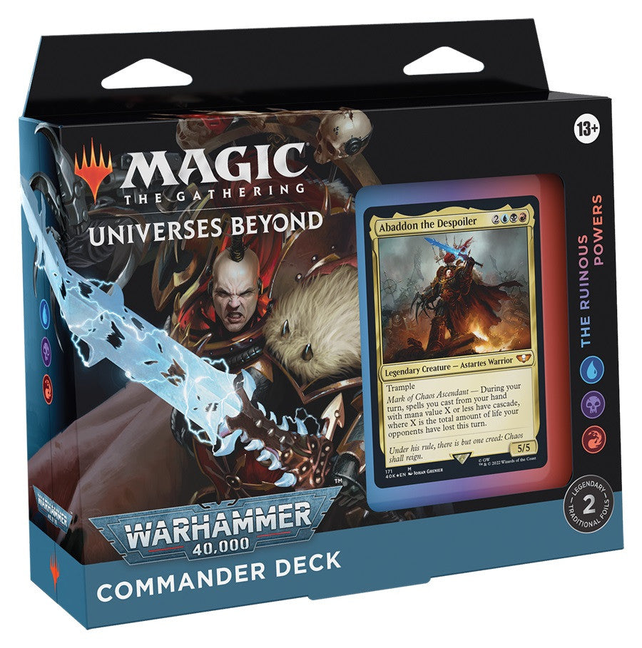 Magic The Gathering: Universes Beyond - Warhammer 40,000 Commander Deck - The Ruinous Powers - TCG - Image - Pop Weasel