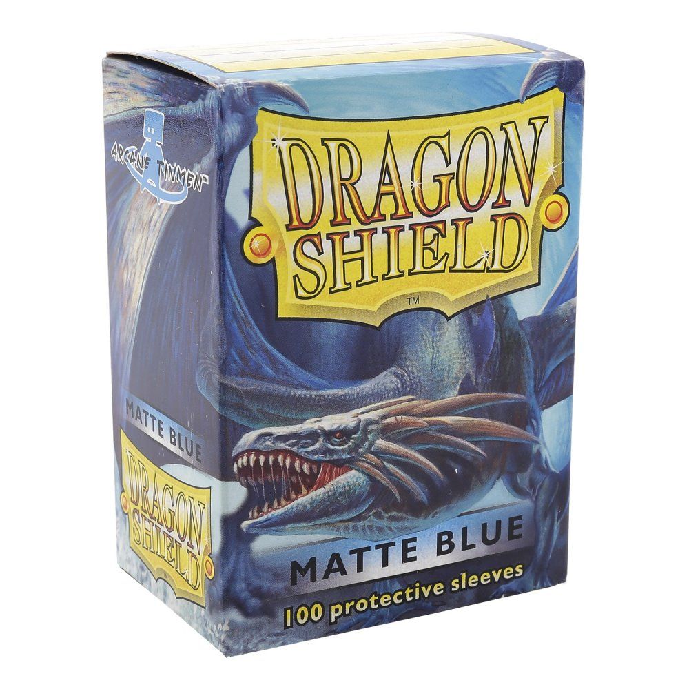 Pop Weasel Image of Sleeves - Dragon Shield - Box 100 - Blue MATTE - TCG Accessories - Image - Pop Weasel