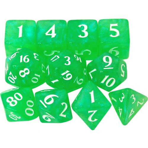 Eclipse 11 Dice Set: Lime Green