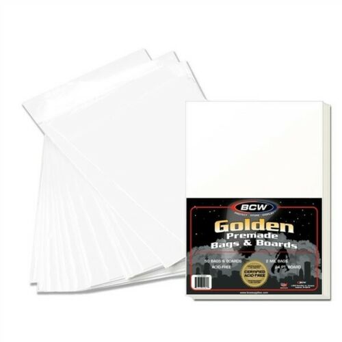 BCW Comic Bag and Board Golden Premade (50 Pack)