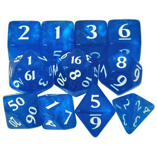 Eclipse 11 Dice Set: Pacific Blue