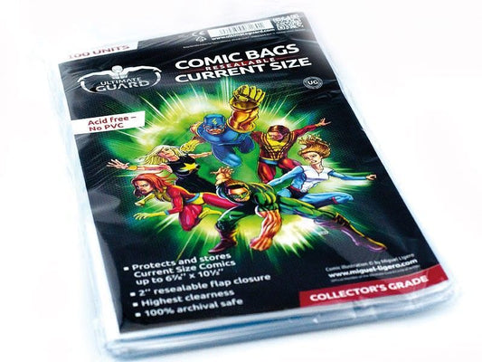 Pop Weasel Image of Ultimate Guard Comic Bags Resealable Current Size (100)