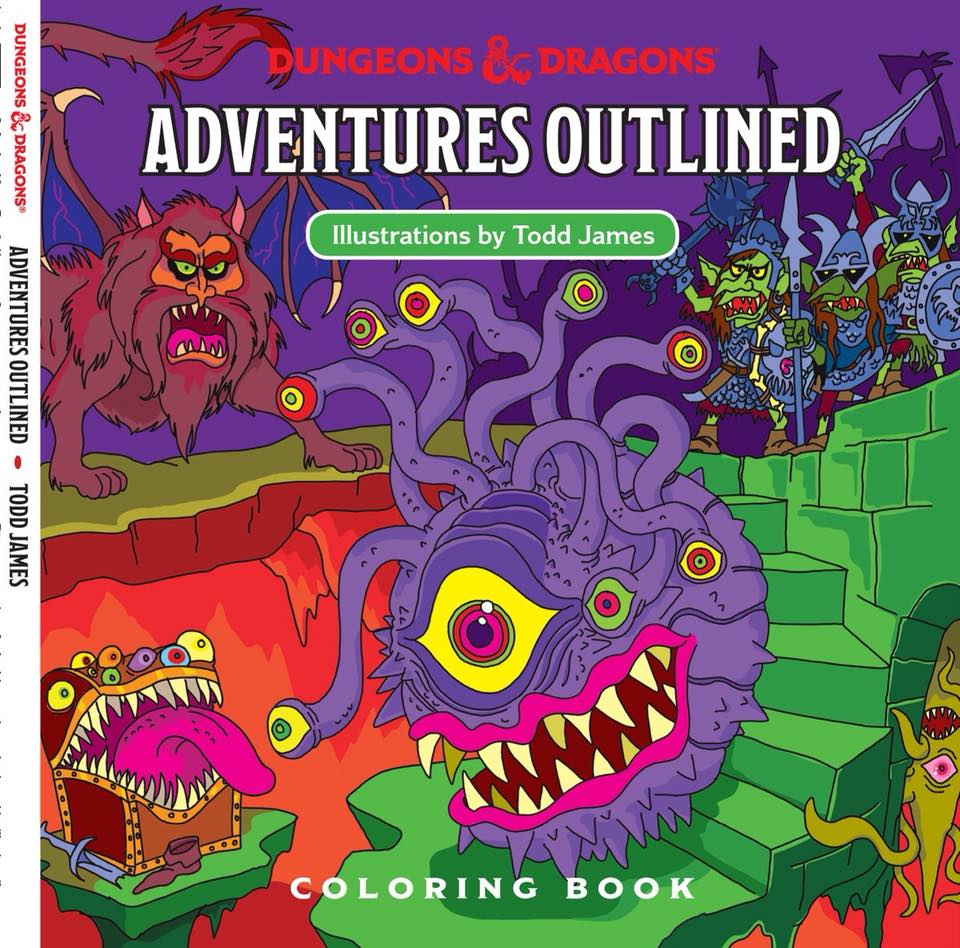 Pop Weasel Image of D&D Adventures Outlined 5th Edition Coloring Book Monster Manual 1 - Board Games - Image - Pop Weasel