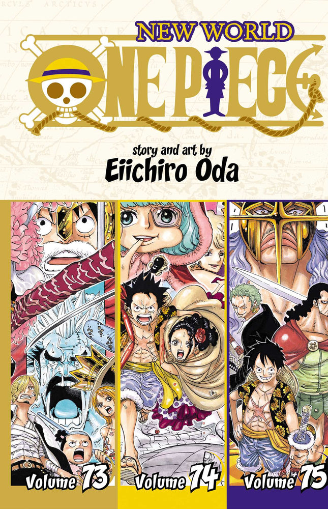 Front Cover One Piece (Omnibus Edition), Vol. 25 Includes vols. 73, 74 & 75 ISBN 9781421596174 - Manga - Image - Pop Weasel