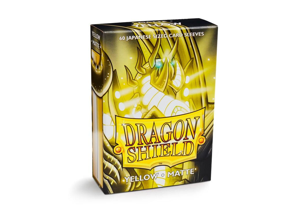 Pop Weasel Image of Sleeves - Dragon Shield Japanese - Box 60 - Yellow Matte - TCG Accessories - Image - Pop Weasel