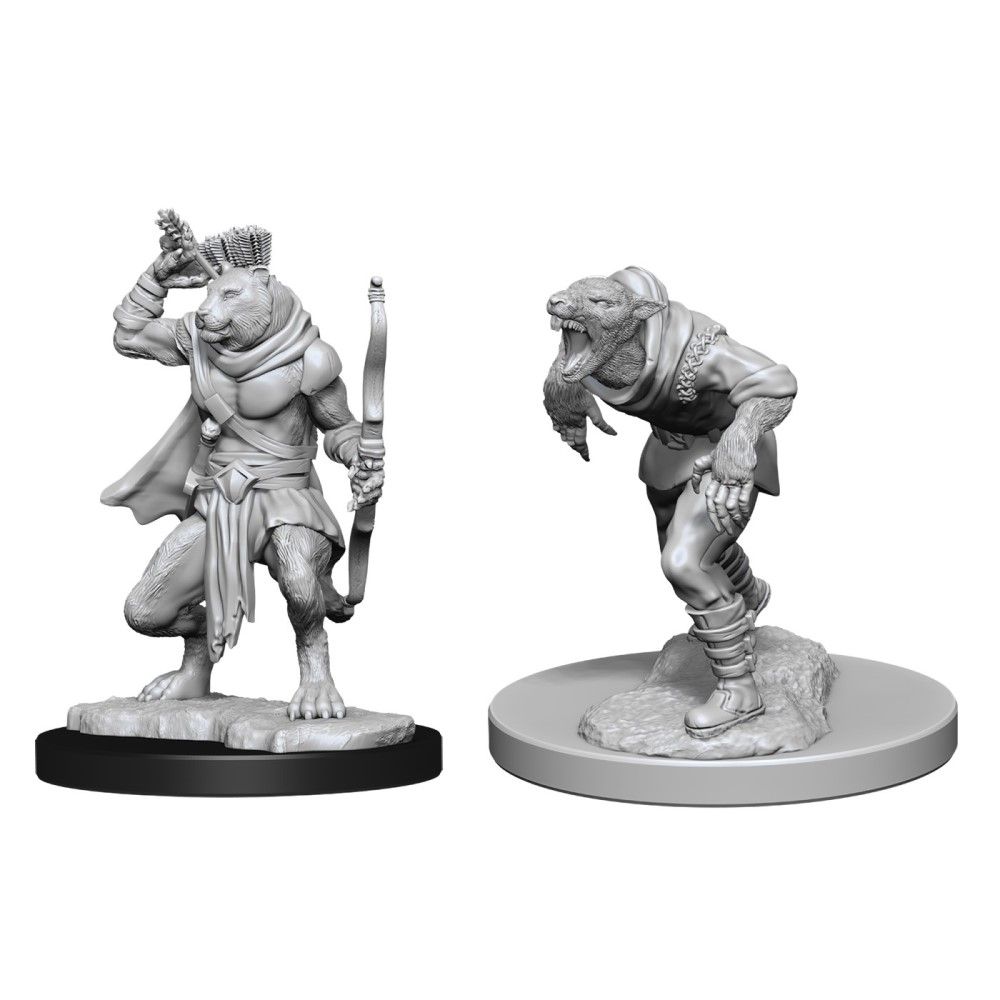 Pop Weasel Image of D&D Nolzurs Marvelous Unpainted Miniatures Wererat and Weretiger - Minis and Paints - Image - Pop Weasel